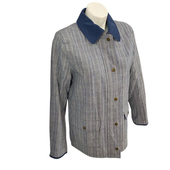 Denim & Co Blazer Womens XS Blue Jacket US Medium Career Work Office Chore Coat - Picture 9 of 16